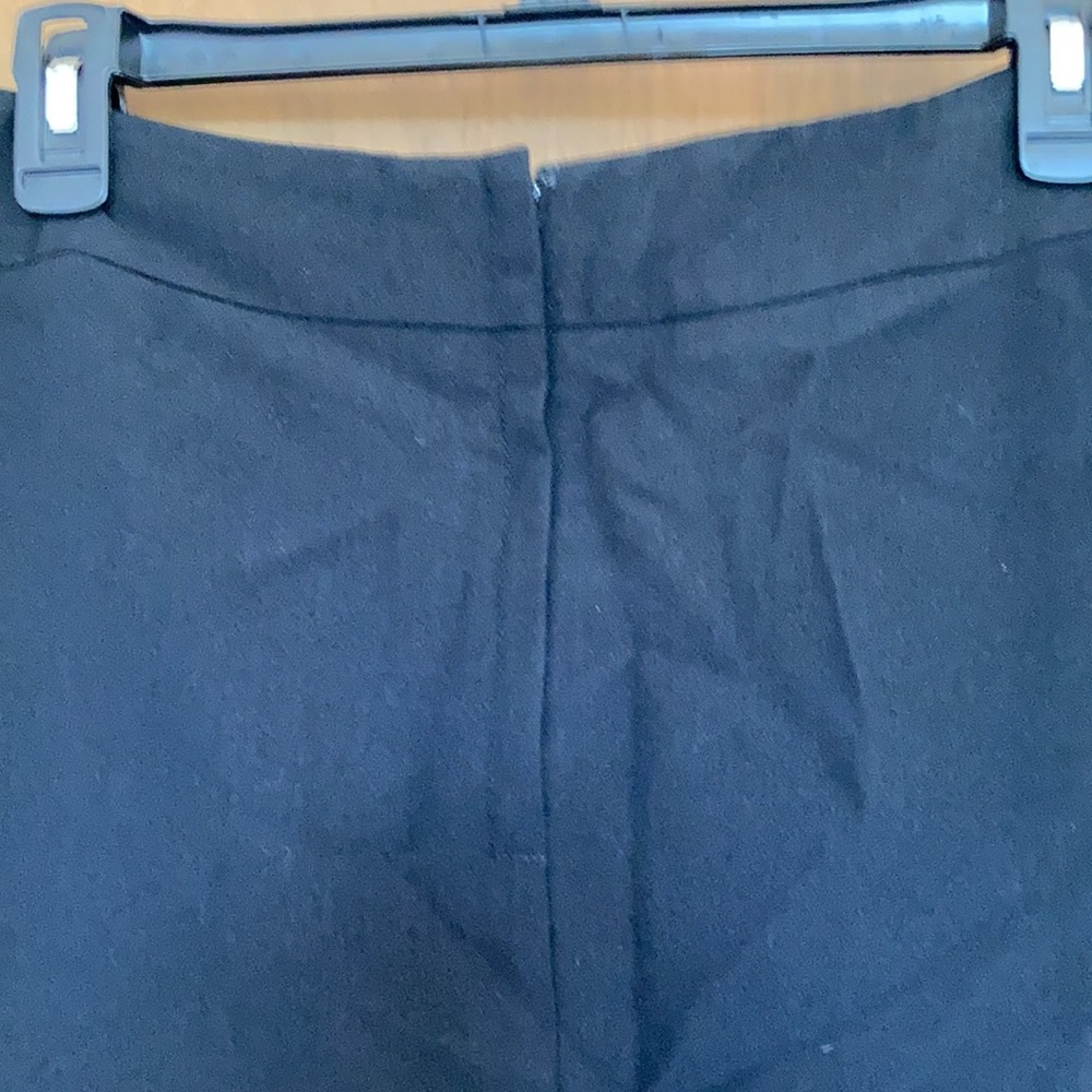 Vintage black office lined skirt w pockets - Picture 6 of 15